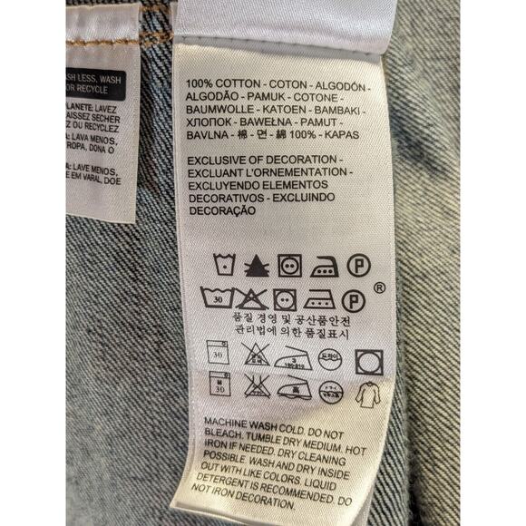 Levis Mens NFL Green Bay Packers Navy Blue Denim Jean Trucker Jacket 3XL NWT NOS - Picture 11 of 15